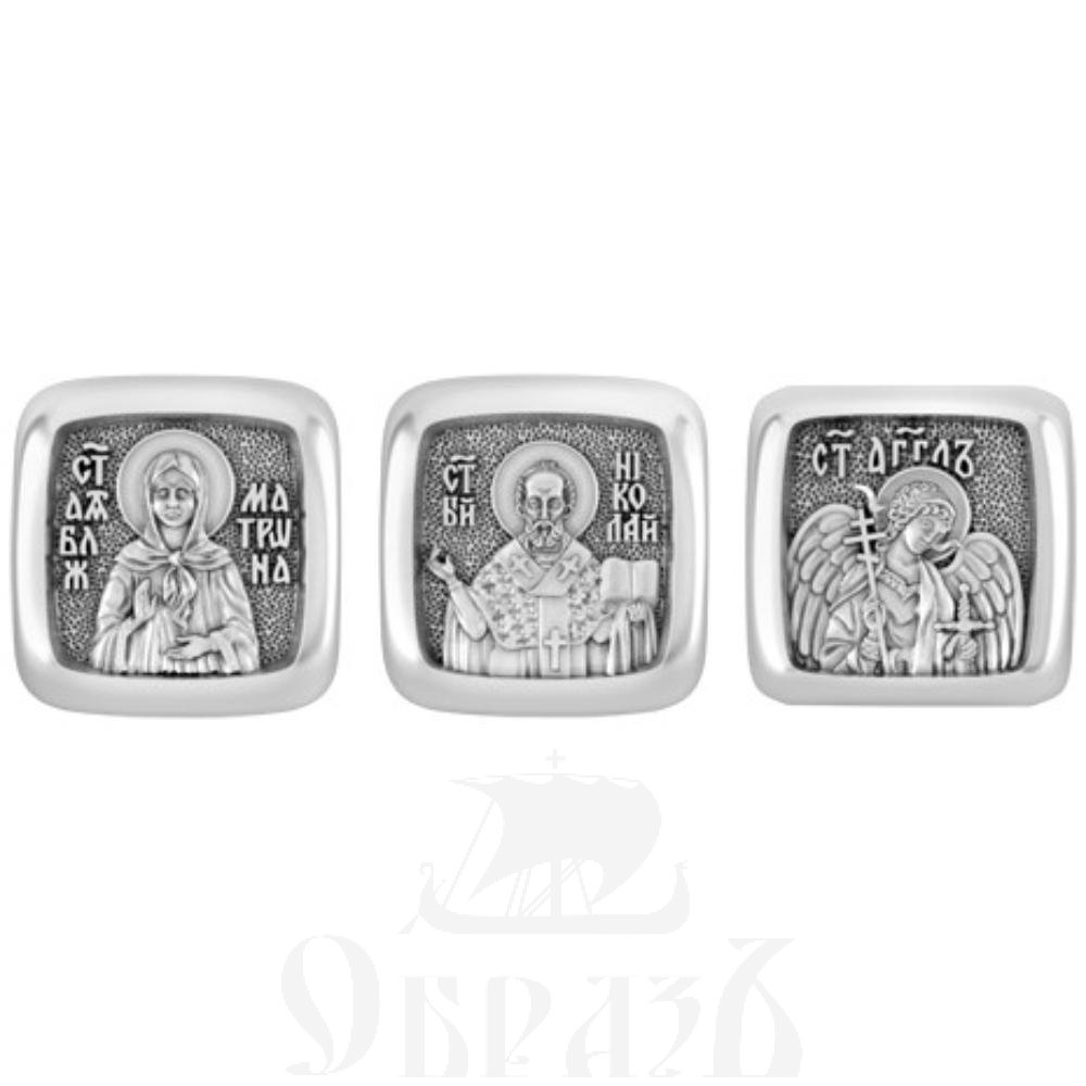 православная бусина святая преподобномученица евгения римская, серебро 925 пробы с золочением (арт. 10.015)