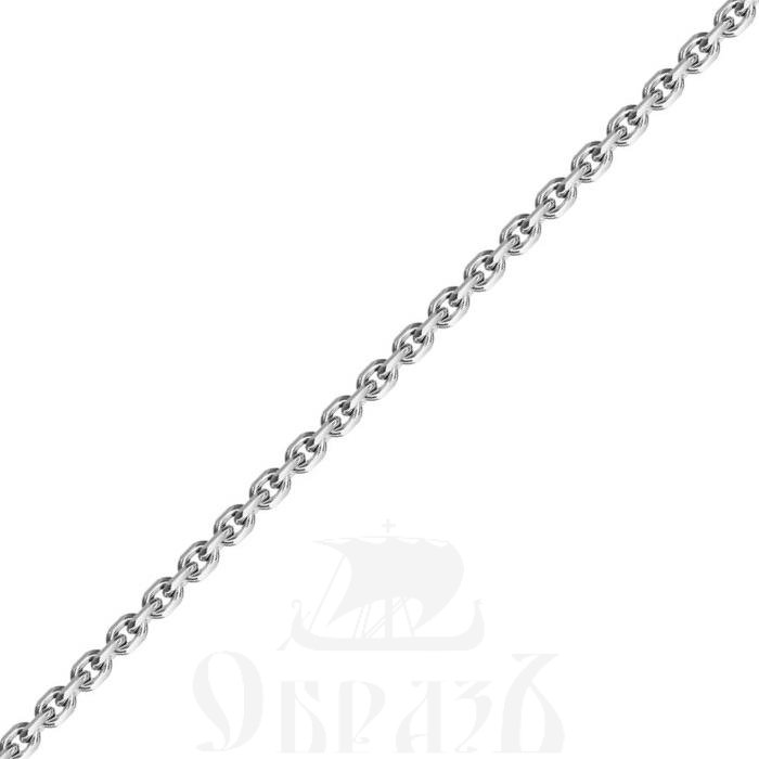 цепь плетение "кобра" серебро 925 пробы с родиевым покрытием (арт. нц 22-053-3 d0,40)