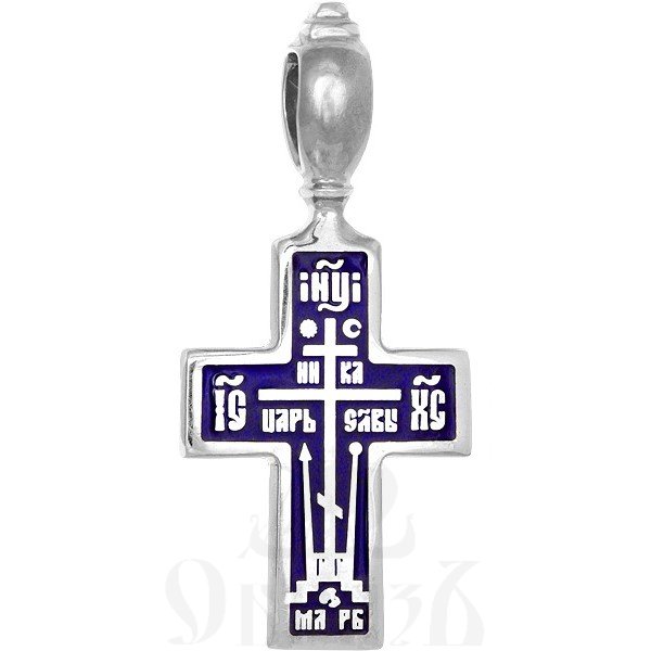 крест «голгофа. молитва «да воскреснет бог», серебро 925 проба с эмалью (арт. 103.454)